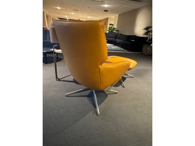 Fauteuil met footstool leolux, lodey, brandy, draaibaar en verstelbaar - afbeelding 7 van  7