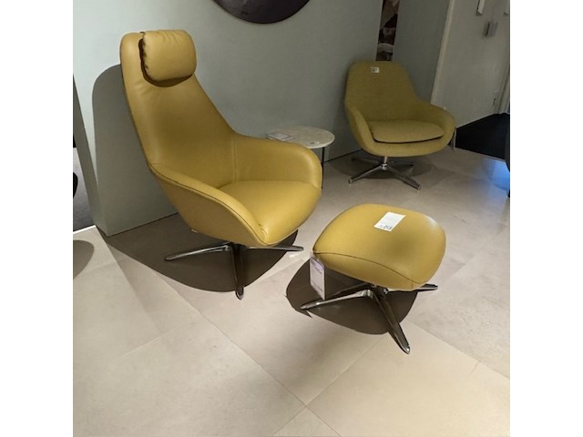Fauteuil met footstool pode, spot two, draaibaar - afbeelding 1 van  10