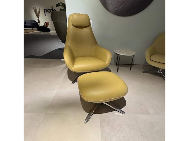 Fauteuil met footstool pode, spot two, draaibaar - afbeelding 5 van  10