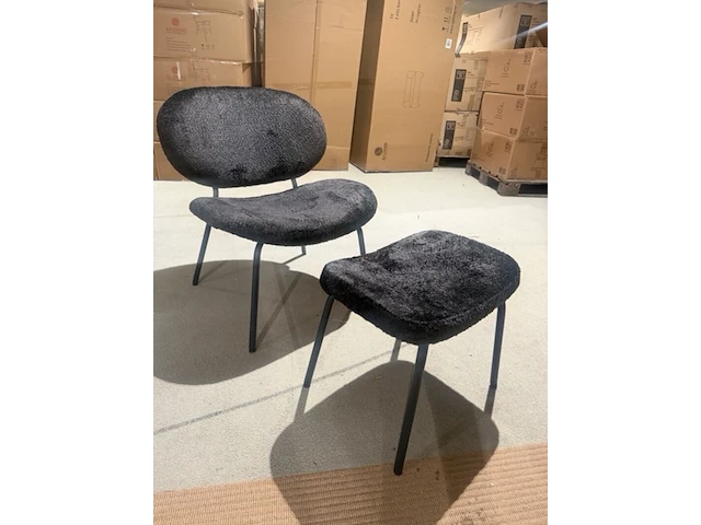 Fauteuil met voetenbank homebound, pip, zwart - afbeelding 3 van  5
