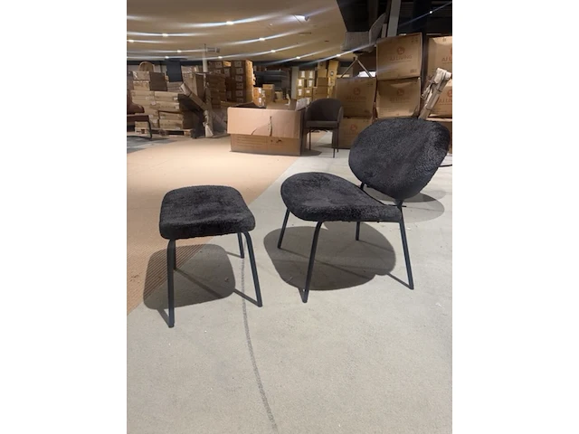 Fauteuil met voetenbank homebound, pip, zwart - afbeelding 4 van  5