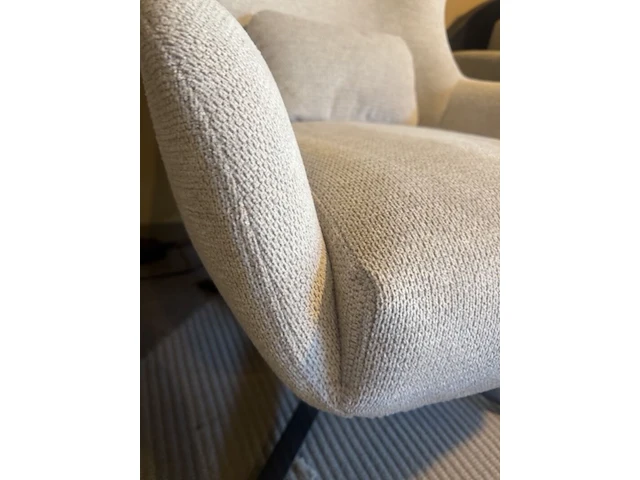 Fauteuil met voetenbank, relaxfauteuil aj living, beige - afbeelding 6 van  6