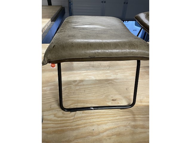 Fauteuil met voetenbankje, jess, bruin - afbeelding 2 van  2
