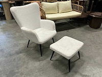 Fauteuil met voetenbankje - afbeelding 1 van  4