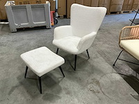 Fauteuil met voetenbankje - afbeelding 2 van  4