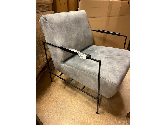 Fauteuil, passe partour, box, grijs, 80 x 80 x 67 cm - afbeelding 1 van  4