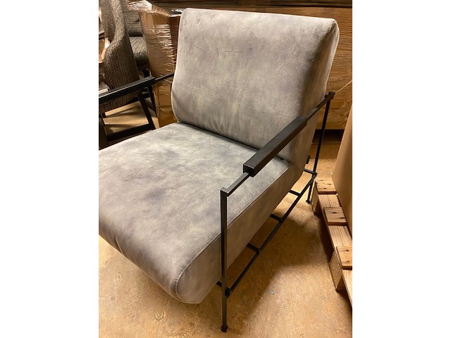 Fauteuil, passe partour, box, grijs, 80 x 80 x 67 cm - afbeelding 3 van  4