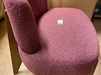 Fauteuil, passe partout, azul, roze, 75x74x66cm - afbeelding 2 van  4