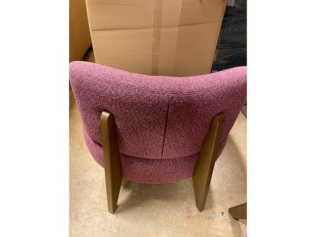 Fauteuil, passe partout, azul, roze, 75x74x66cm - afbeelding 3 van  4