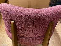Fauteuil, passe partout, azul, roze, 75x74x66cm - afbeelding 3 van  4