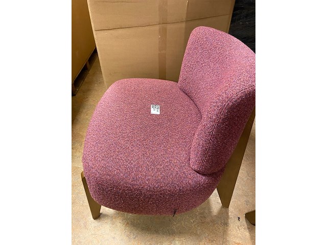 Fauteuil, passe partout, azul, roze, 75x74x66cm - afbeelding 4 van  4