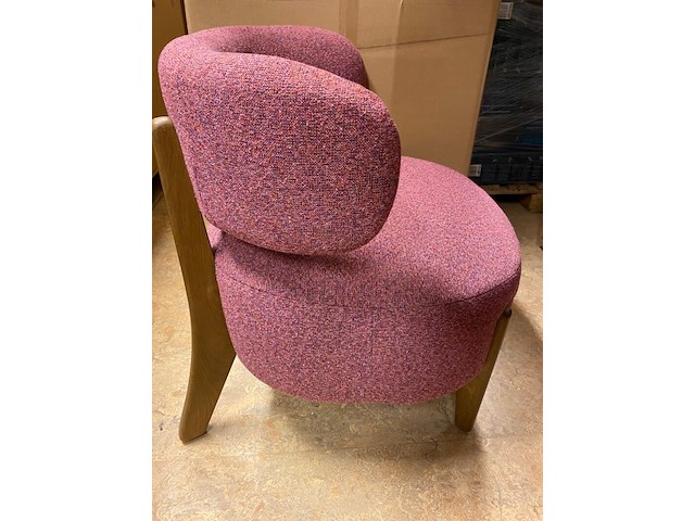 Fauteuil, passe partout, taza, roze, 74x71x67cm - afbeelding 2 van  4
