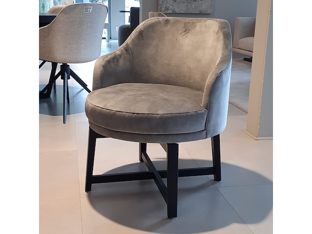 Fauteuil passepartout, lamos, zwart/velvet steel, draaibaar - afbeelding 1 van  8