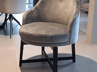 Fauteuil passepartout, lamos, zwart/velvet steel, draaibaar - afbeelding 1 van  8