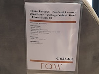 Fauteuil passepartout, lamos, zwart/velvet steel, draaibaar - afbeelding 2 van  8