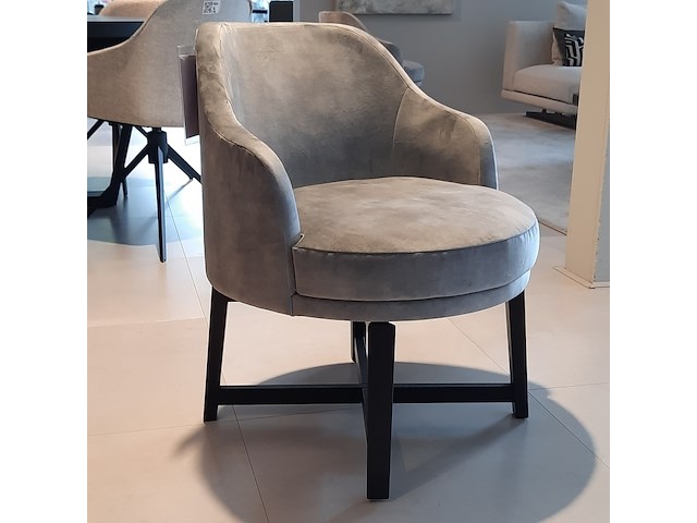 Fauteuil passepartout, lamos, zwart/velvet steel, draaibaar - afbeelding 3 van  8