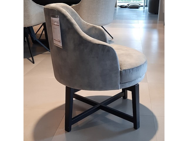 Fauteuil passepartout, lamos, zwart/velvet steel, draaibaar - afbeelding 4 van  8