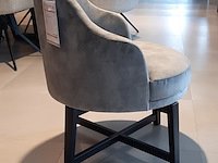 Fauteuil passepartout, lamos, zwart/velvet steel, draaibaar - afbeelding 4 van  8