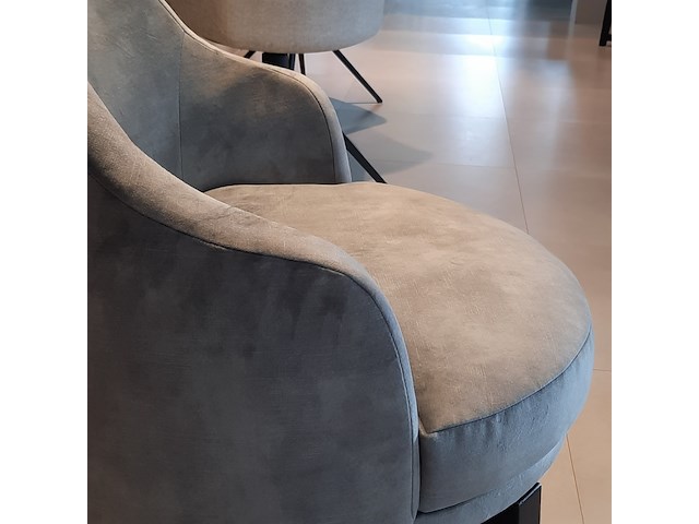 Fauteuil passepartout, lamos, zwart/velvet steel, draaibaar - afbeelding 5 van  8