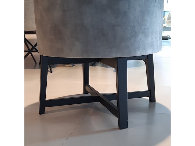 Fauteuil passepartout, lamos, zwart/velvet steel, draaibaar - afbeelding 7 van  8