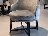 Fauteuil passepartout, lamos, zwart/velvet steel, draaibaar - afbeelding 1 van  7