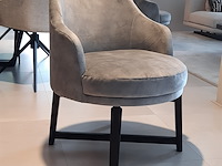 Fauteuil passepartout, lamos, zwart/velvet steel, draaibaar - afbeelding 2 van  7
