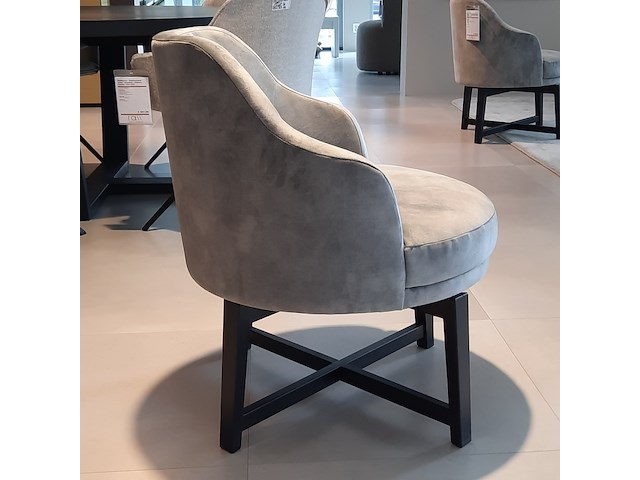 Fauteuil passepartout, lamos, zwart/velvet steel, draaibaar - afbeelding 3 van  7