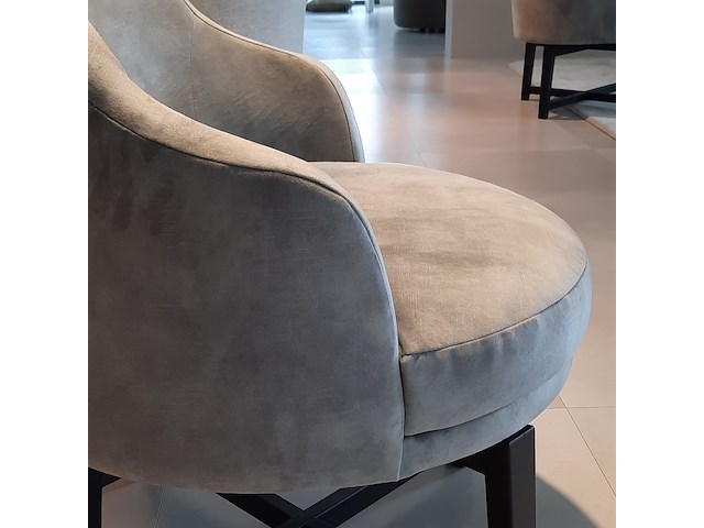 Fauteuil passepartout, lamos, zwart/velvet steel, draaibaar - afbeelding 4 van  7
