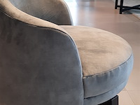 Fauteuil passepartout, lamos, zwart/velvet steel, draaibaar - afbeelding 4 van  7