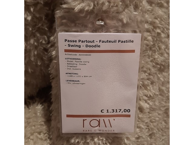 Fauteuil passepartout, pastile swing, draaibaar - afbeelding 2 van  8