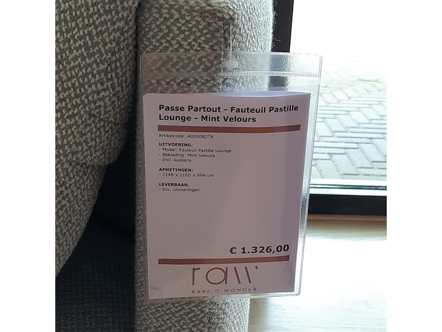 Fauteuil passepartout, pastille, mint - afbeelding 2 van  9