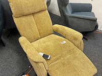 Fauteuil petra 3 motorig, okergeel geweven - afbeelding 4 van  5