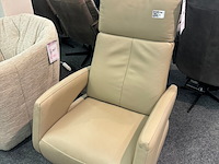 Fauteuil pim 3 motorig, leer taupe - afbeelding 1 van  5