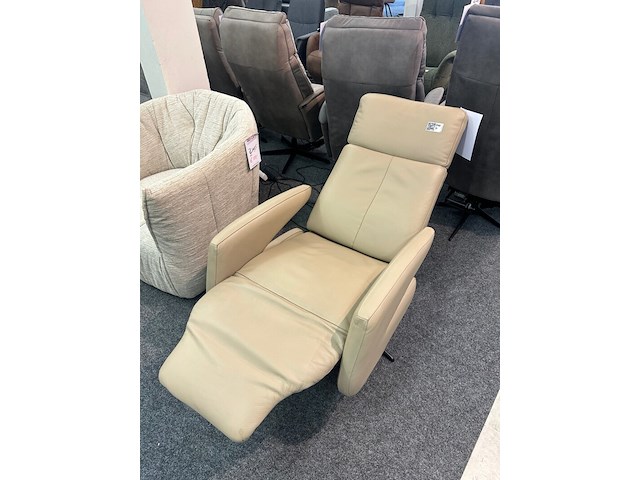 Fauteuil pim 3 motorig, leer taupe - afbeelding 2 van  5