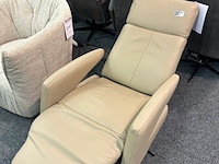 Fauteuil pim 3 motorig, leer taupe - afbeelding 2 van  5