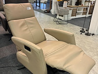 Fauteuil pim 3 motorig, leer taupe - afbeelding 4 van  5