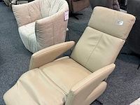 Fauteuil pim 3 motorig, leer taupe - afbeelding 5 van  5