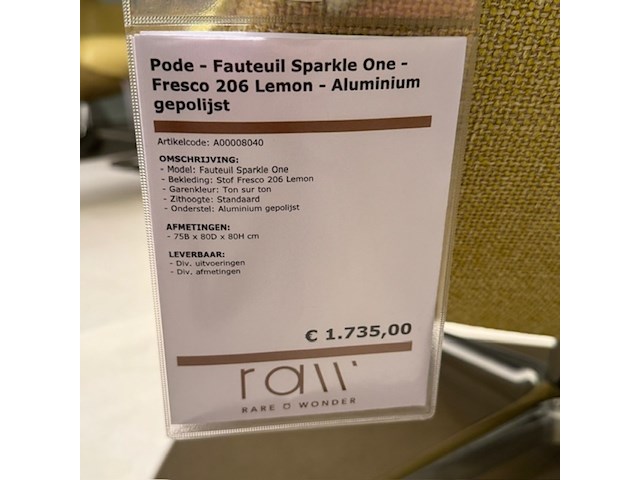 Fauteuil pode, sparkle one, lemon - afbeelding 2 van  6