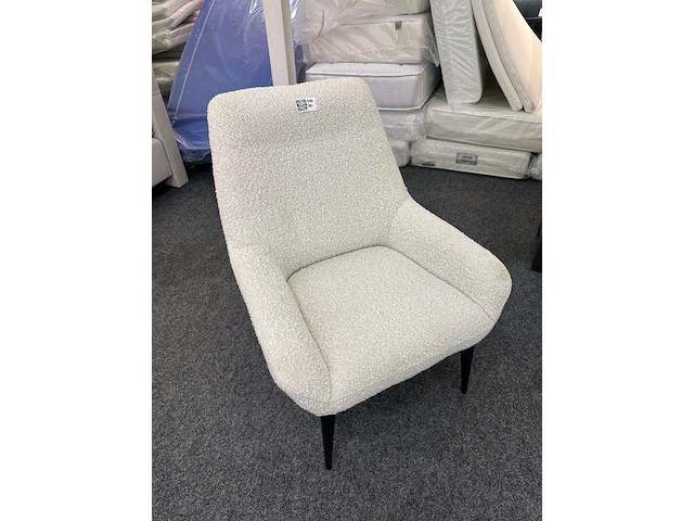 Fauteuil roxy, geweven, crème - afbeelding 1 van  4