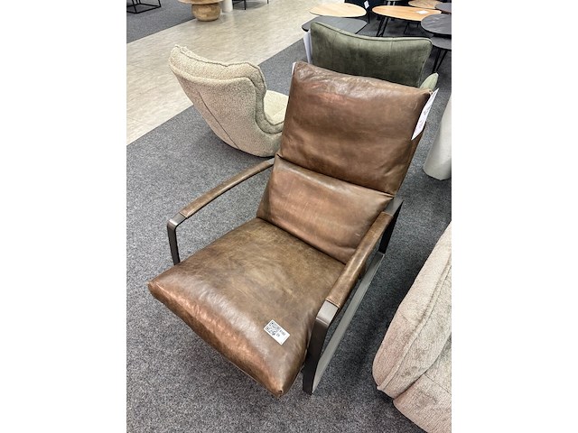 Fauteuil rutger, leer cognac - afbeelding 1 van  4