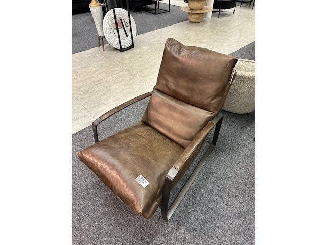 Fauteuil rutger, leer cognac - afbeelding 3 van  4