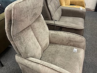 Fauteuil siem elektrisch, geweven taupe - afbeelding 1 van  7