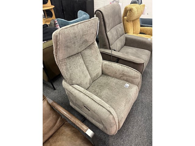 Fauteuil siem elektrisch, geweven taupe - afbeelding 2 van  7