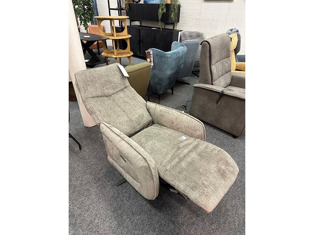 Fauteuil siem elektrisch, geweven taupe - afbeelding 4 van  7