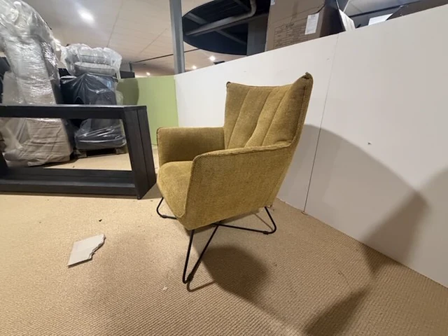 Fauteuil sitdesign, oker - afbeelding 3 van  5