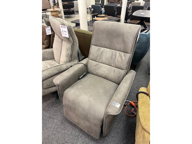 Fauteuil sta op elektrisch joep, microvezel taupe - afbeelding 1 van  7
