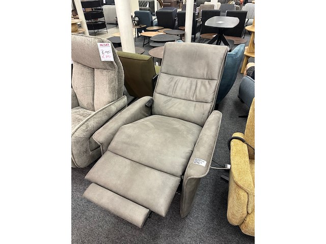 Fauteuil sta op elektrisch joep, microvezel taupe - afbeelding 3 van  7