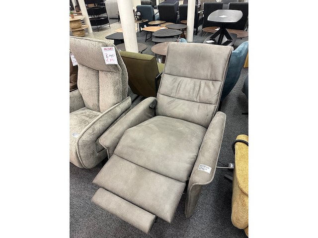 Fauteuil sta op elektrisch joep, microvezel taupe - afbeelding 4 van  7