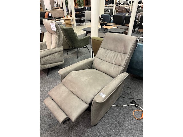 Fauteuil sta op elektrisch joep, microvezel taupe - afbeelding 5 van  7
