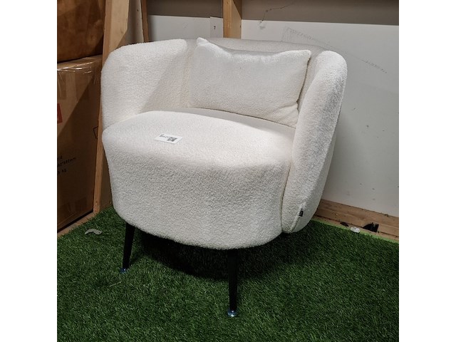 Fauteuil, teddy wit - afbeelding 1 van  4